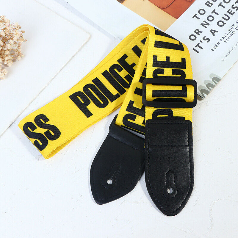 Adjustable Guitar Strap Yellow Electric Bass Strap Instrument Guitar AccessoBDA