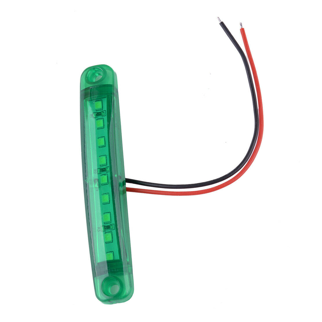 10x 12V 9 LED Green Side Marker Indicator Light Lamp Set Truck Trailer Lorry ATV