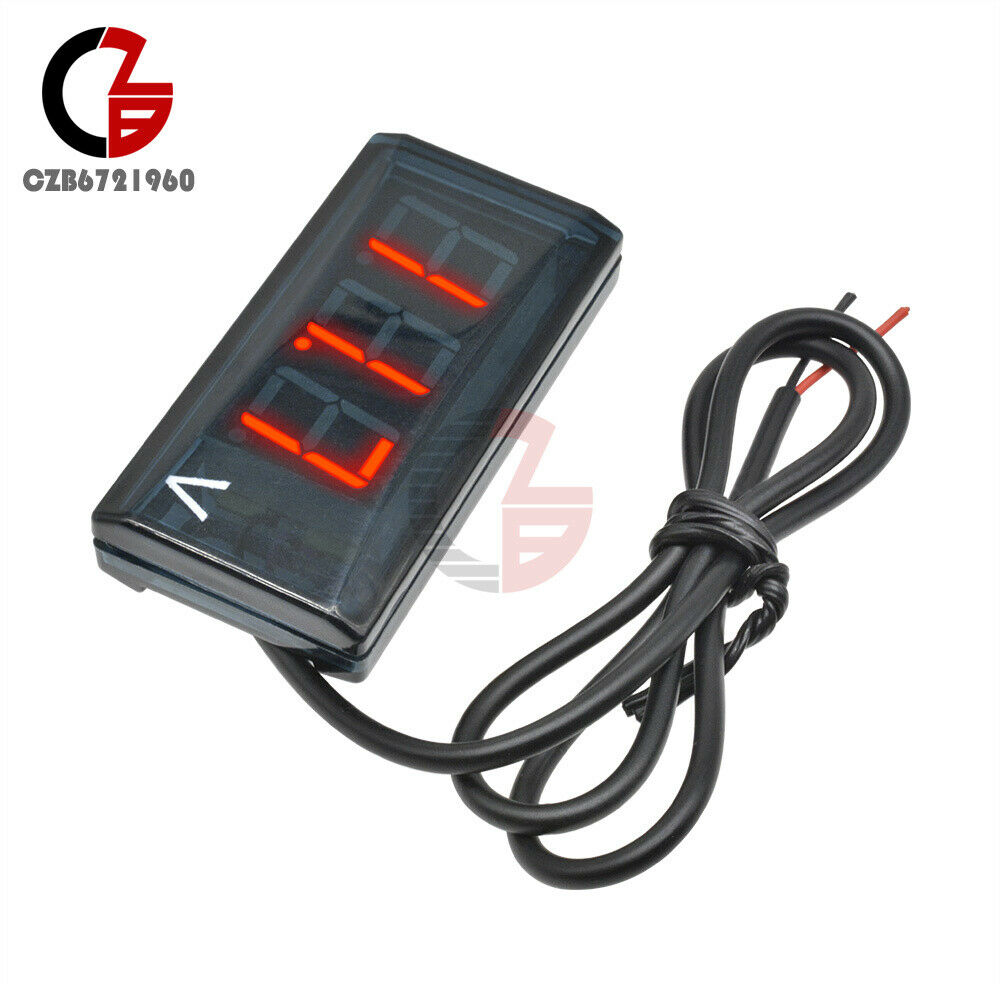 Digital DC 8-16V Red LED Display Voltmeter Panel Voltage Volt Meter 12V For Car