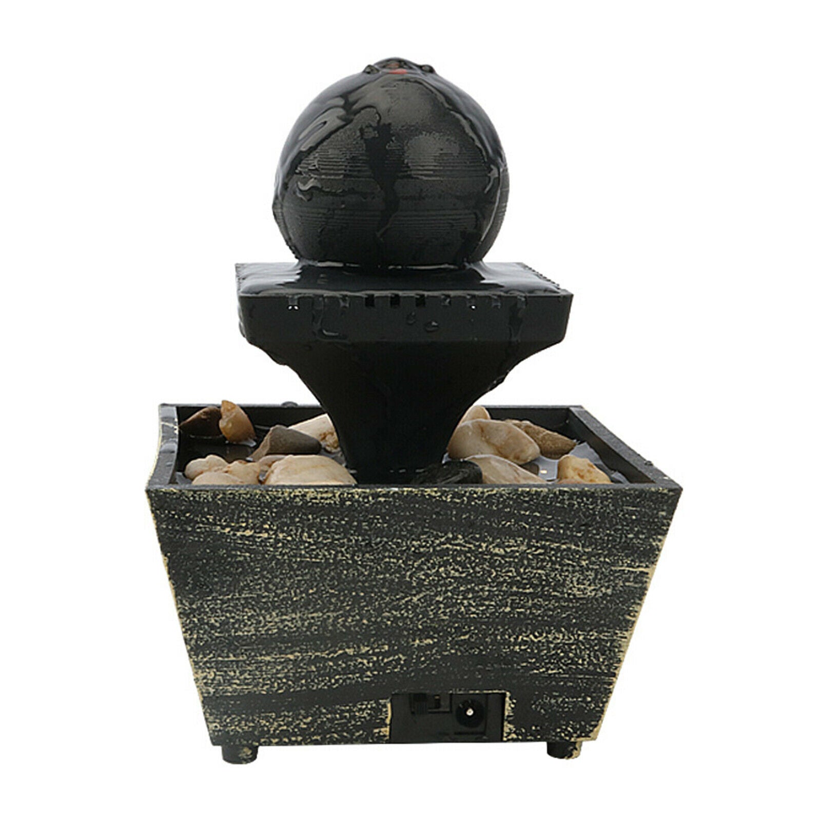 Waterfall Scene Tabletop Feng Shui Meditation Waterfall Fountain Decor USB LED