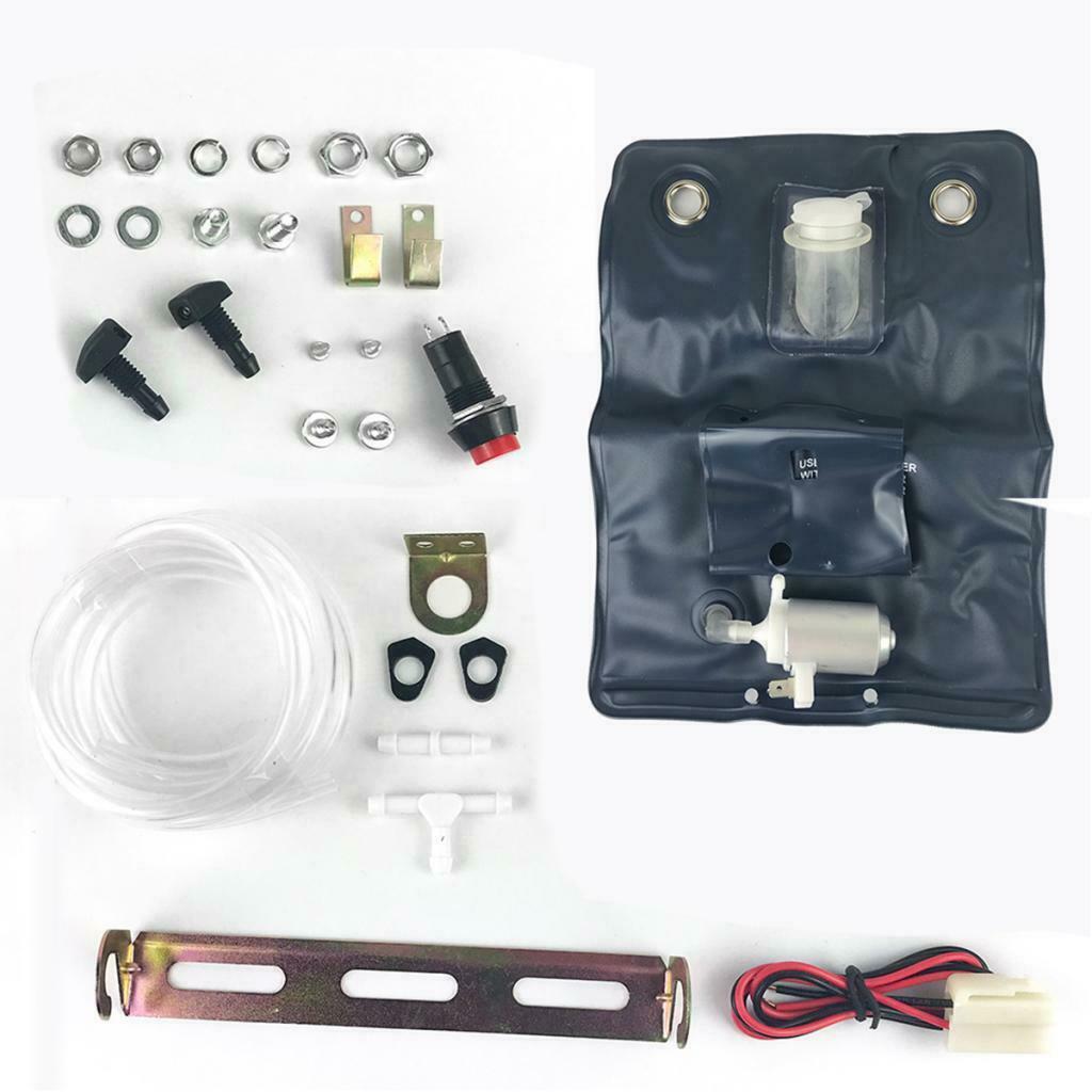 12V Universal Windscreen Washer Bottle With Mounting Bracket For Classic Car