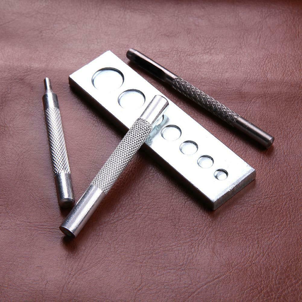 12pcs DIY Leather Craft Snap Rivet Fastener Buttons Installation Tool Kit @