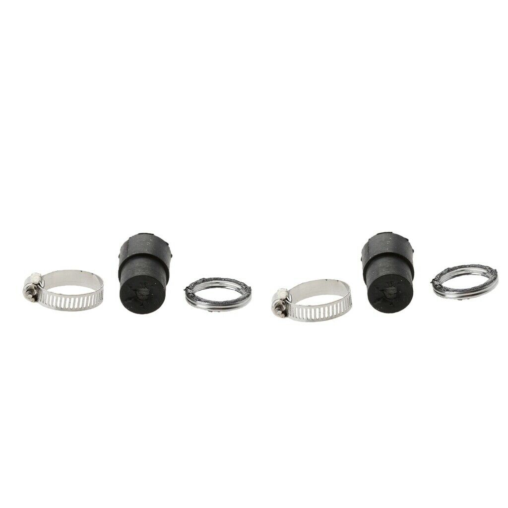 2 Pieces Exhaust Muffler Pipe Gasket Rubber Seal Clamp Kit for Yamaha PW50