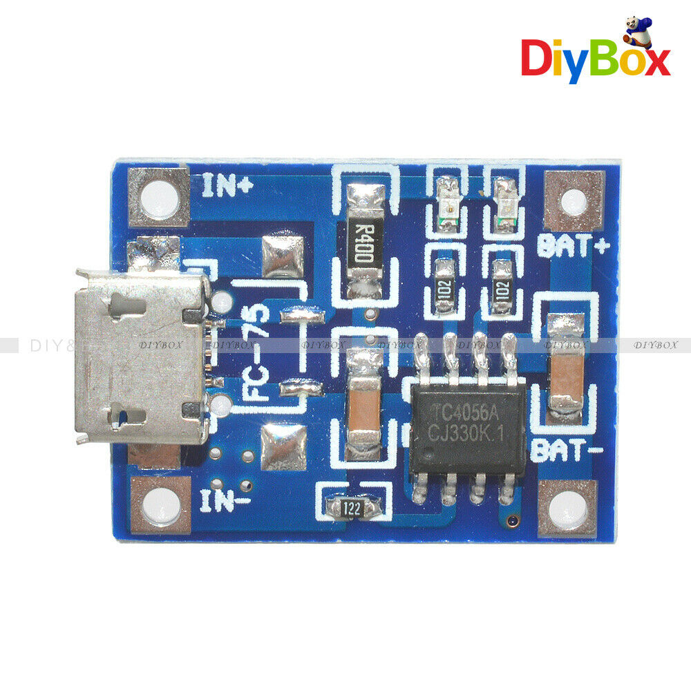 [5PCS] Micro 5V 1A USB 18650 Lithium Battery Charger Board TP4056 Power Module