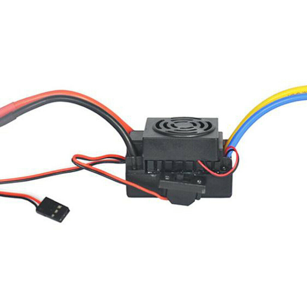 60A Brushless ESC Motor Speed Controller Heatsink for 1:10 RC Car Black