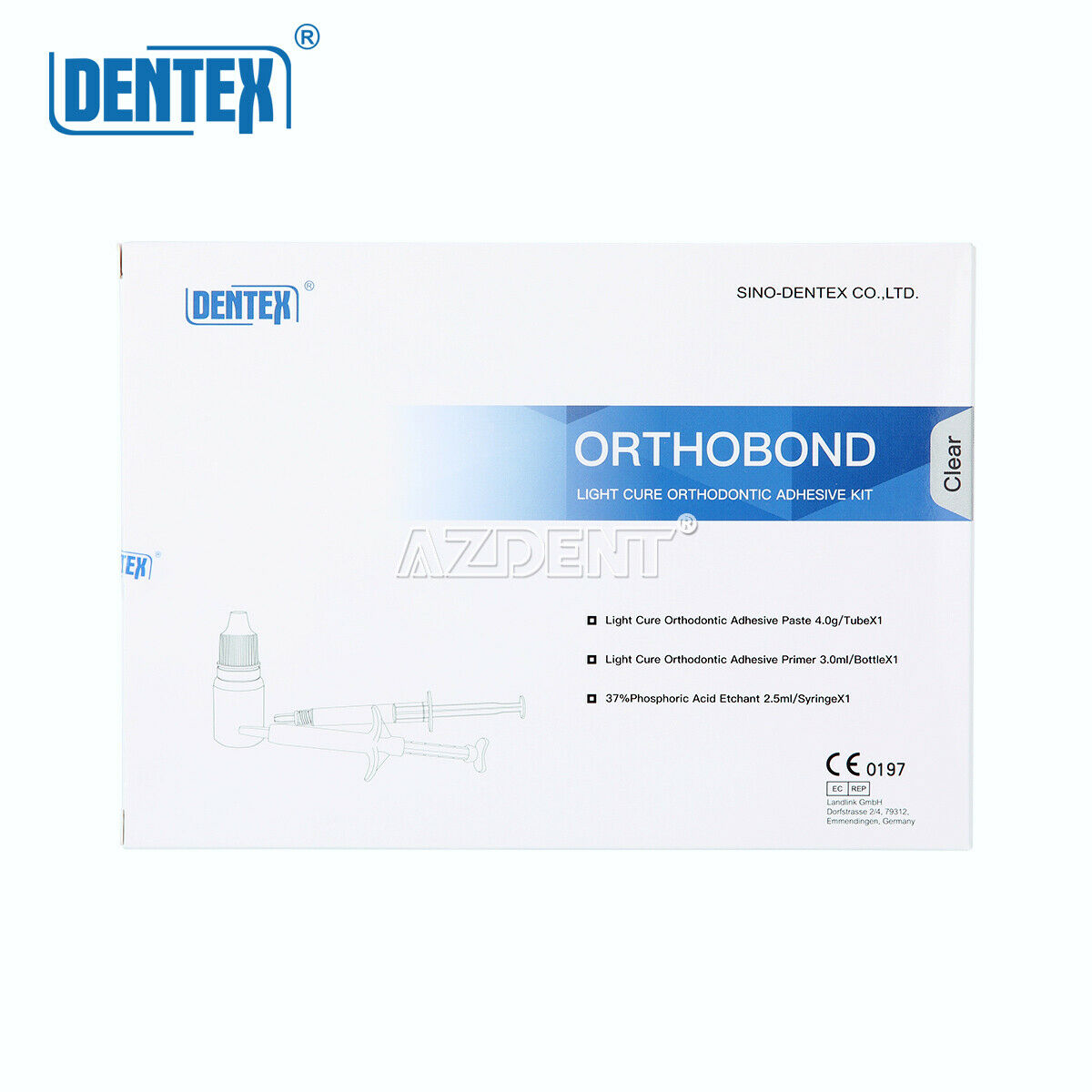 2X Dental Light Cure Orthodontic Adhesive Kit Dentex Bonding for metal &ceramic