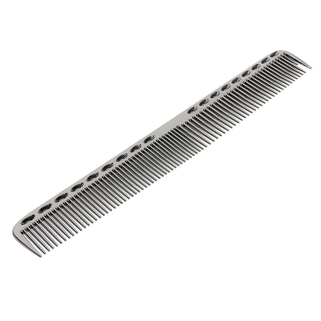 21.5cm 8.46" Pro Salon Hairdressing Aluminum Comb Anti Static  Gray