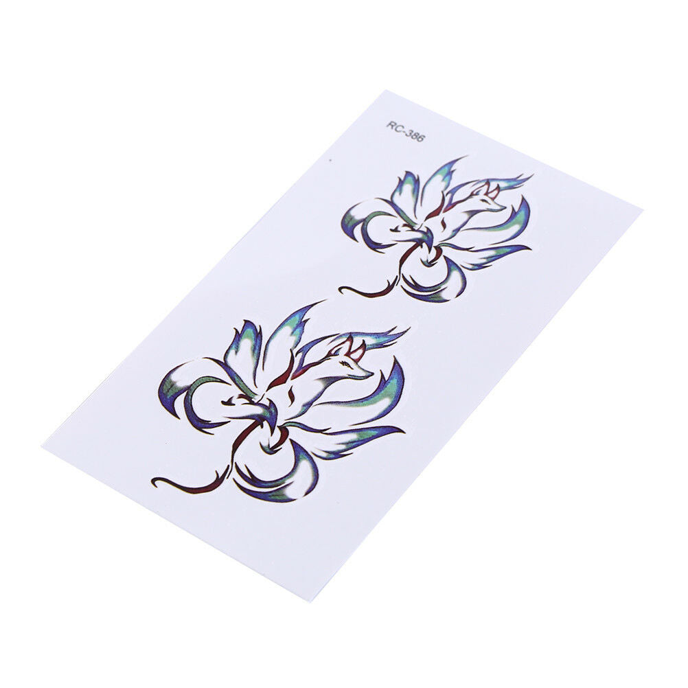 Waterproof Temporary Tattoo Stickers Nine Tail Fox Water Transfer flash tatoo BD
