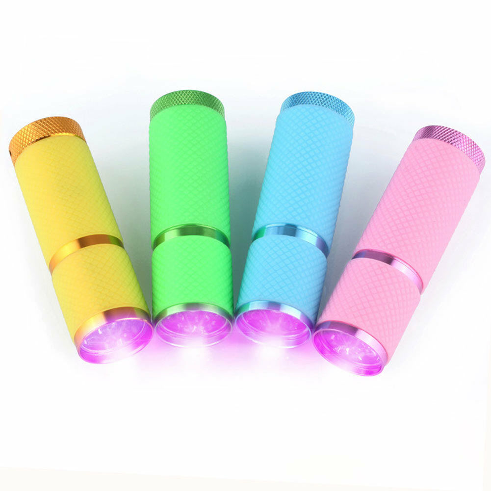 Mini Portable Outdoor Camping UV 9LED Black Light Super Bright Torch Flashlight