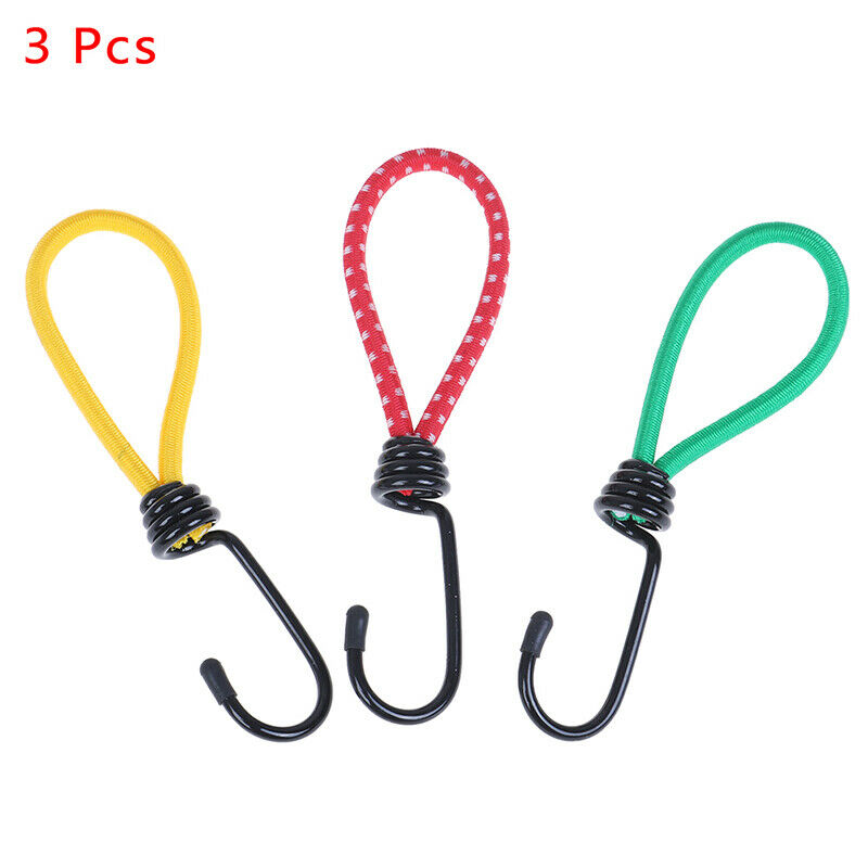 3 Pcs Tent Hook Sturdy Elastic Rope Buckle for Camping Biking Traveling B.l8
