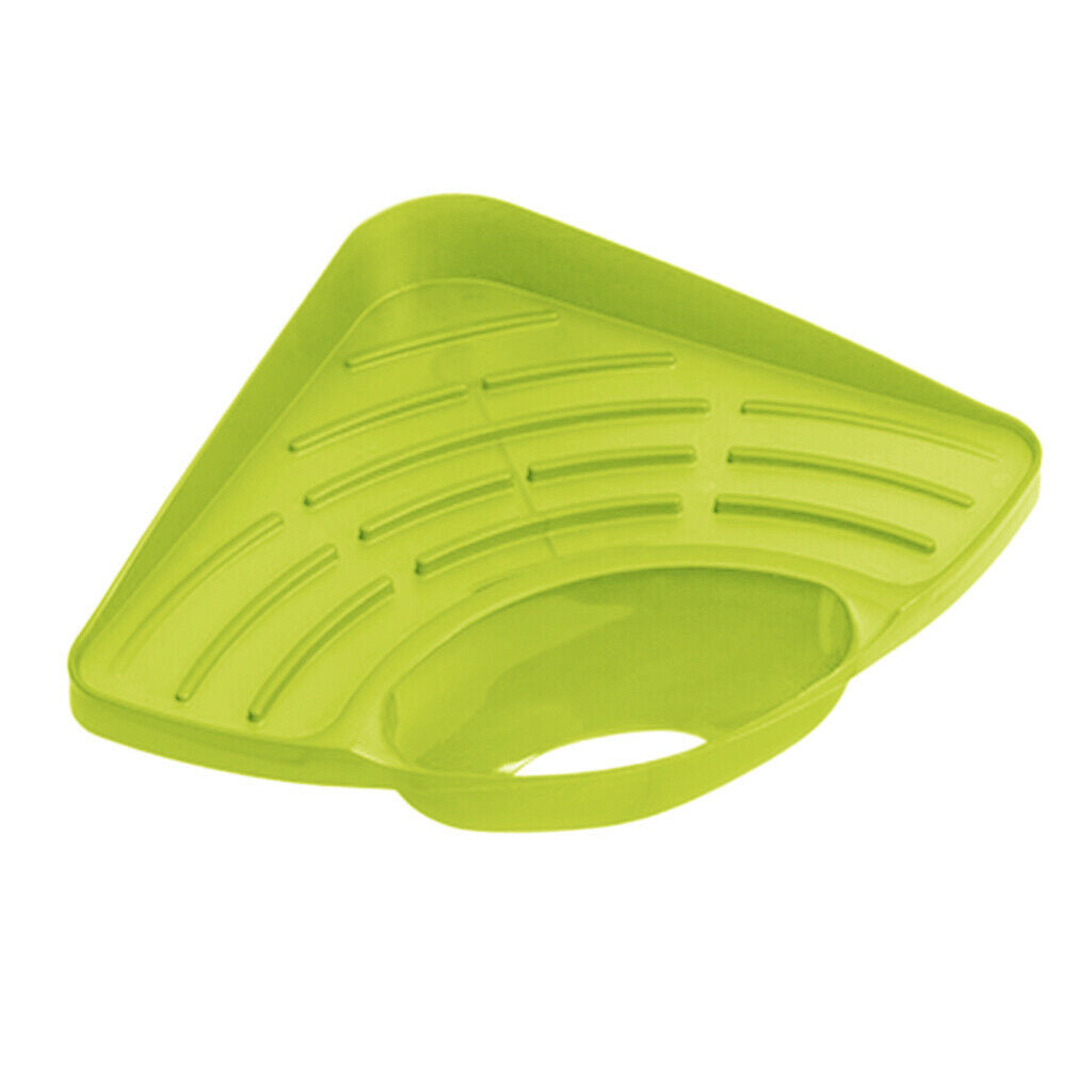 Kitchen Triangle Sink Storage Rack Shelf Green For Sponge Soap
