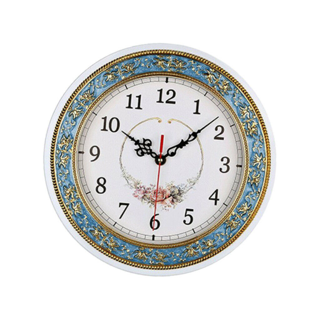 11inch Super Quite Clock Non Ticking Quartz Wall Clock Home Decor Blue