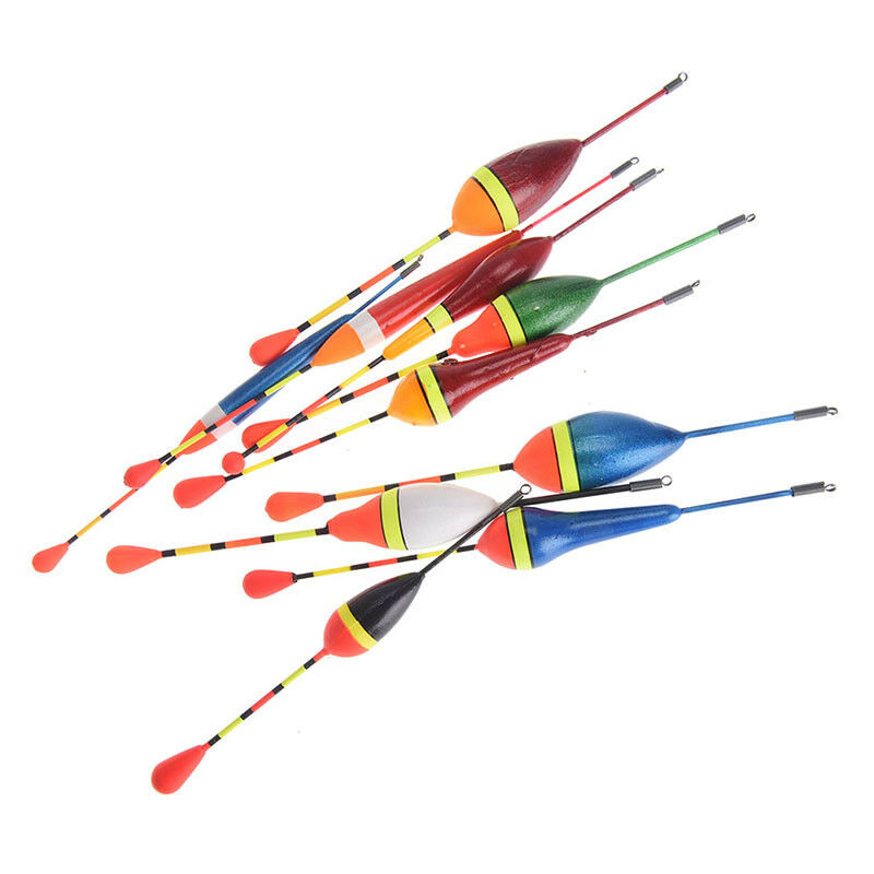 10pcs/lot long tail fishing throw floats mix size floating bobbers set fishingDD