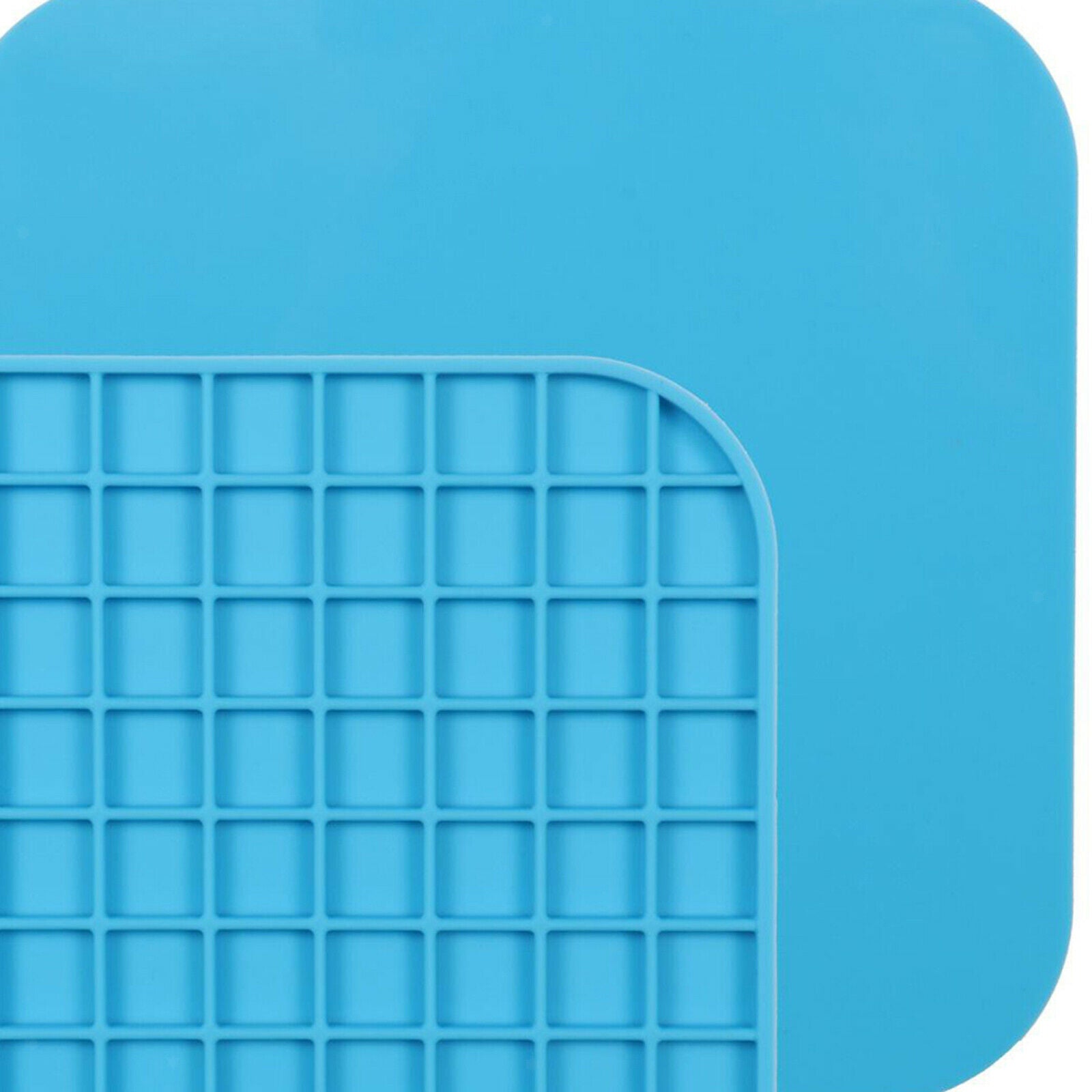 Pet Licking Mat for Dogs Cats Calming Pad Anxiety Relief Slow Feed Blue A