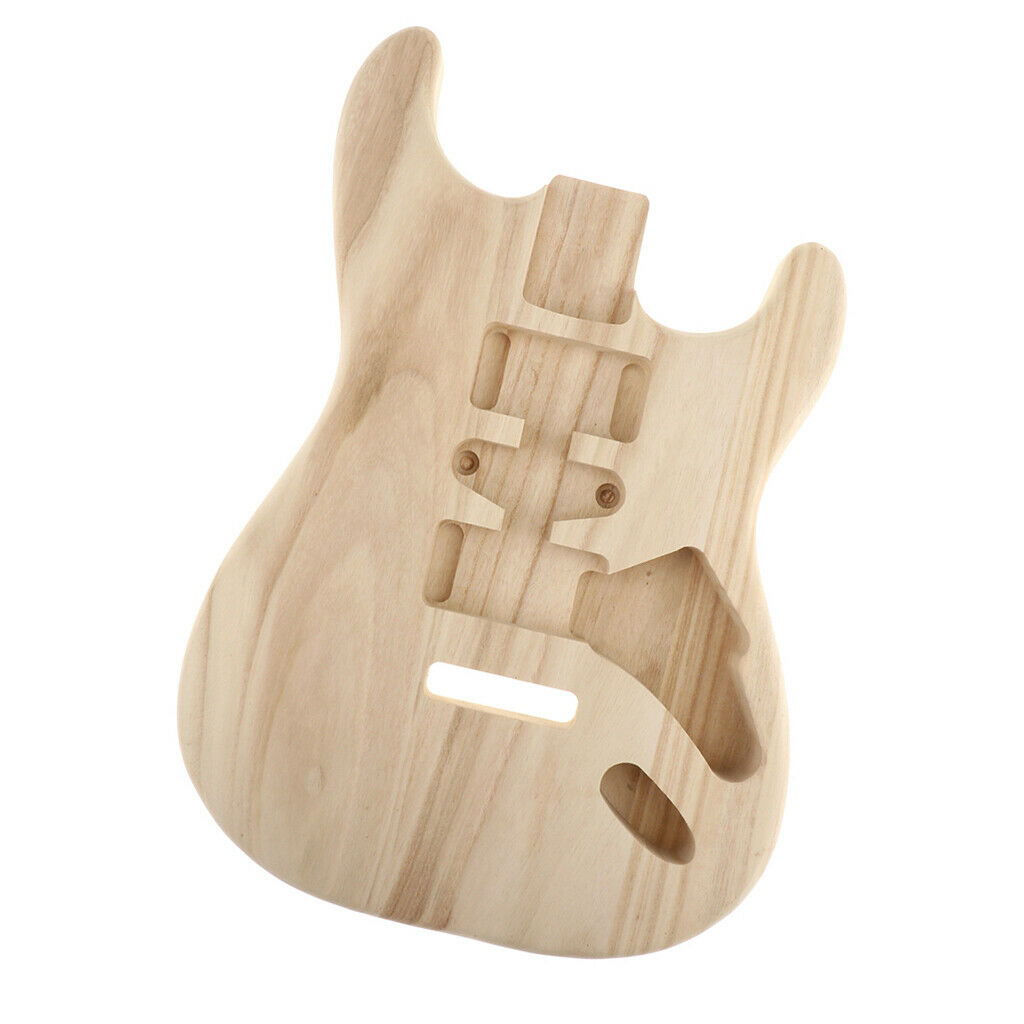Sycamore Wood Guitar Body Unfinished for ST Guitar DIY Luthier Tool x1