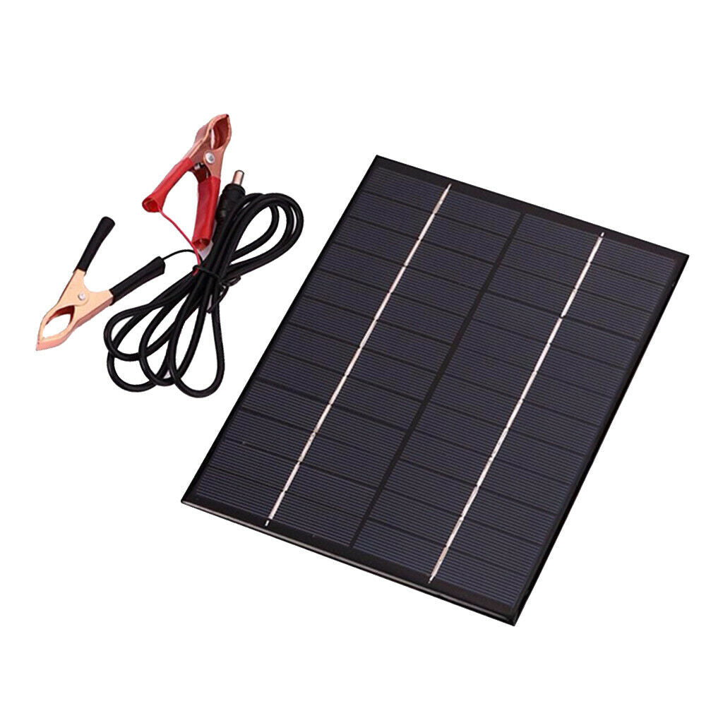 Solar Panel Kit 5.5W 12V Polycrystalline Battery Charger Maintainer + Cable with