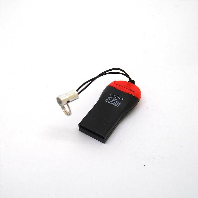 2pcs easy carry key ring USB 2.0 TF Memory Card Reader MicroSD Micro SD T-Flash