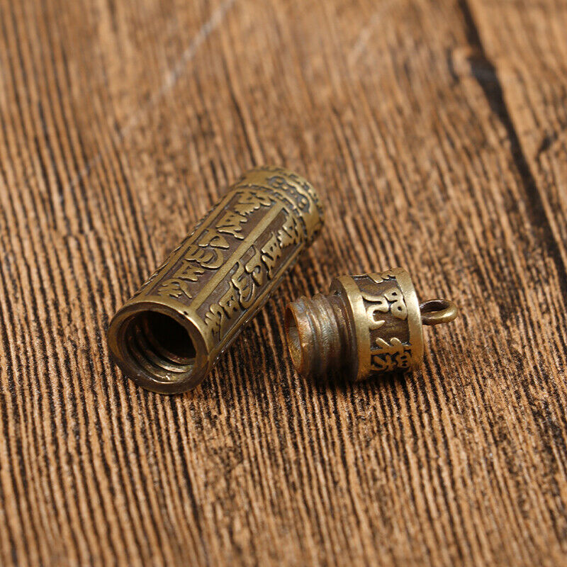Mini Brass Pendant Necklace Brass Mantra Pendant Men and Women Pendant