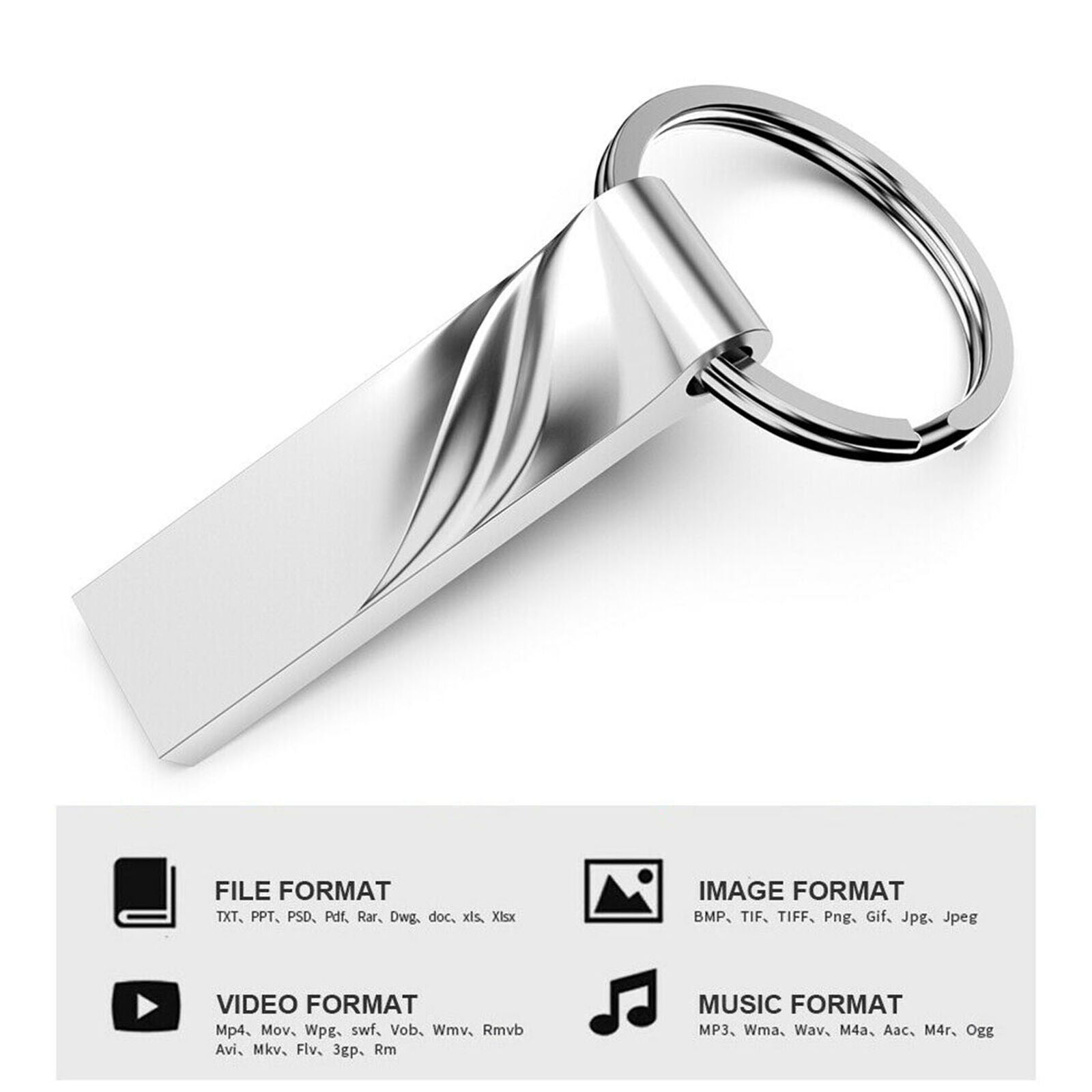 Flash Drive USB 3.0 Memory Stick Pendrive Disk Metal Key Thumb for Laptop PC