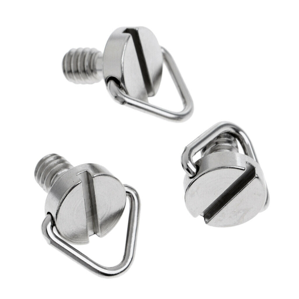 3Pcs Stainless Camera Screw Adaptor Scuba Diving Photography Base Tray 1/4
