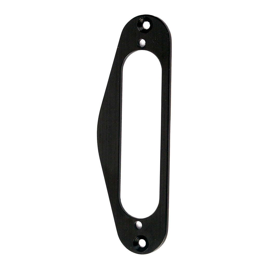 Electric Guitar Single Coil Neck Pickup Surround Ring with Screws Black