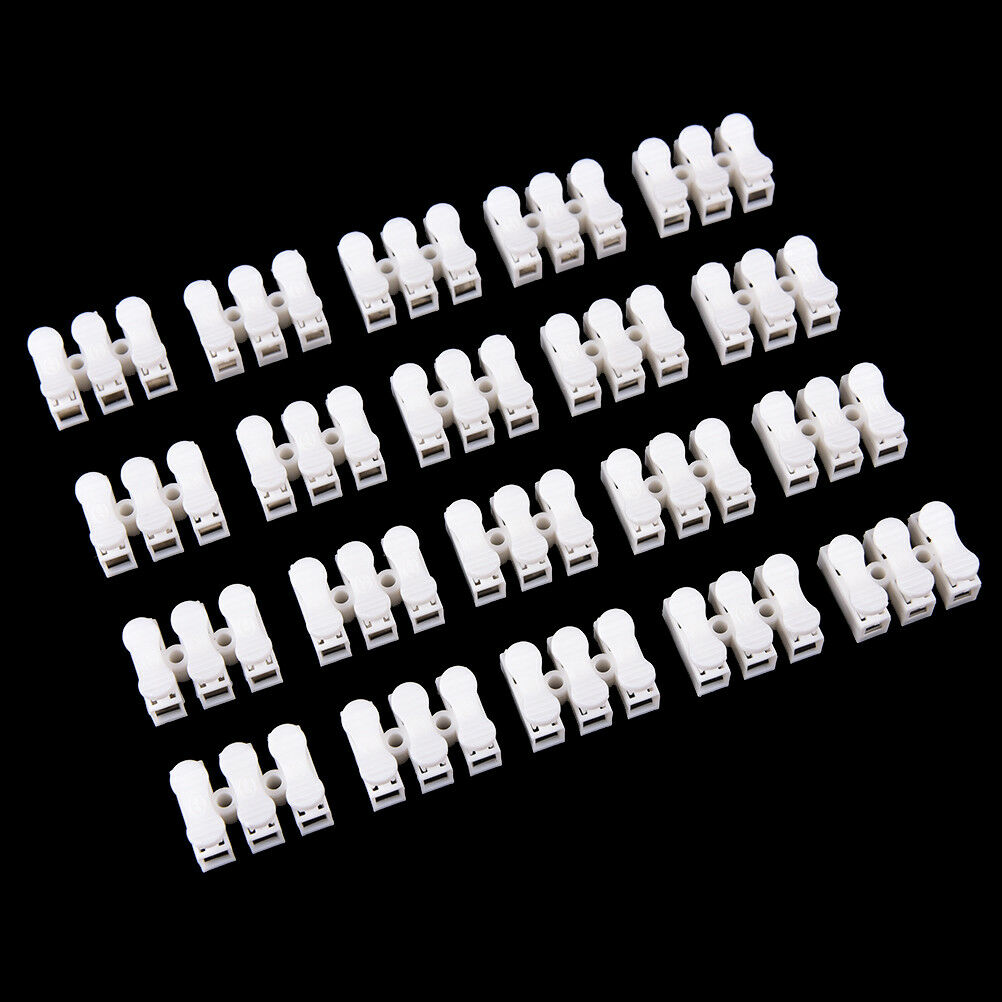 20X Self Locking 3Pin Cable Connectors Quick Splice Lock Wire Terminals xJSJCA