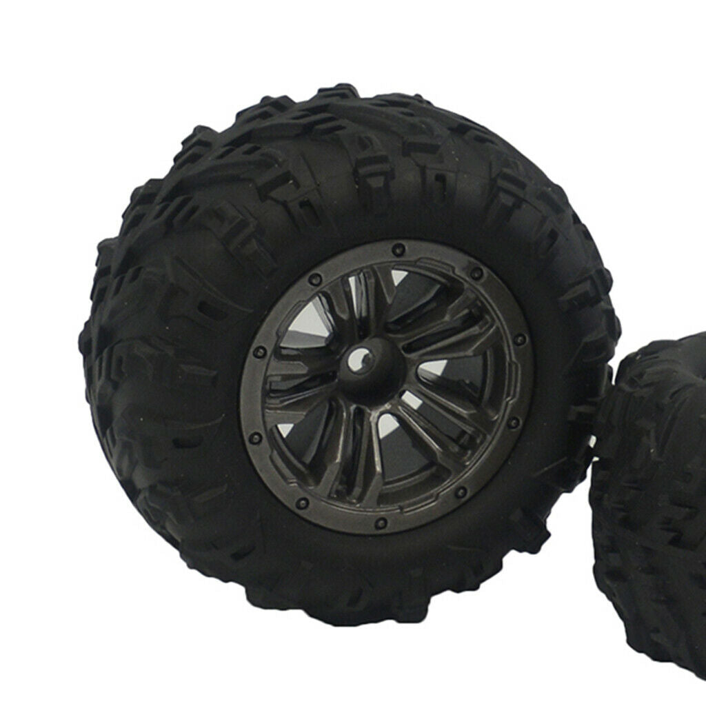 2pcs RC Car Wheel Tyres Tire Accessory for Xinlehong Q901 Q902 DIY Black