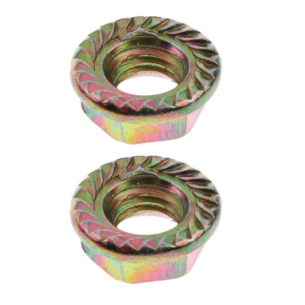 20 Pieces Carbon Steel Serrated Hex Flange Nut Hex Lock Nickel Plated 40M8