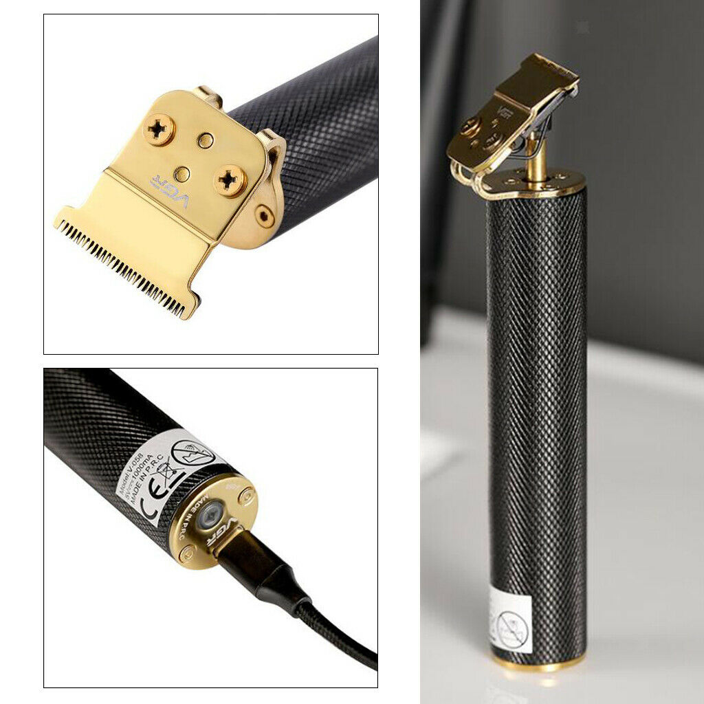 Carving Hair Beard Retro T Type Oil Head Trimmer Clipper Small Fader Black