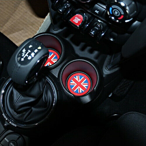 2x Union Jack Car Cup Mat Holder Coaster Fit for MINI COOPER S R55 R56 R57 AT
