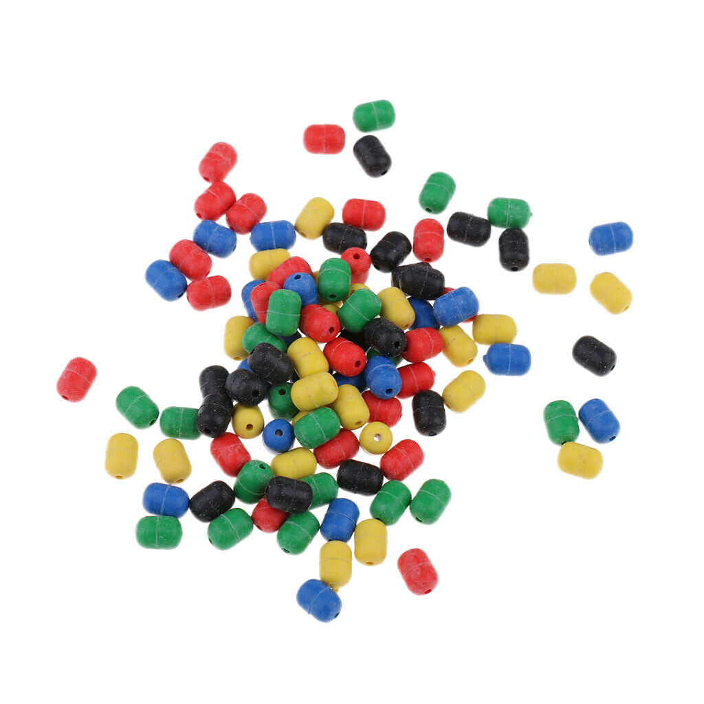 100Pcs Colorful Rubber Shock Beads Buffer Beads Carp Fishing Terminal Tackle