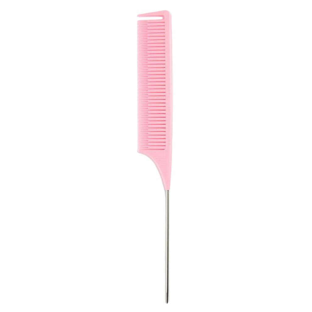 2x Fine Weaving Highlighting Foiling Hair Combs Salon Hair Coloring Pin Tail