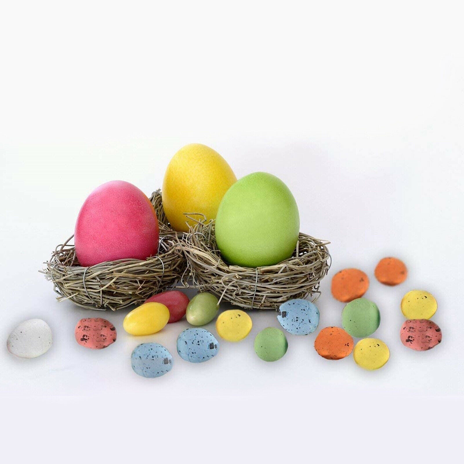 30 Pieces Colored Imitation Easter Eggs Basket Party Home Crafts Decorations