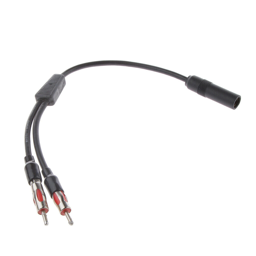 2 Male To One Female Universal Antenna Y Adapter Cable Car Audio Radio