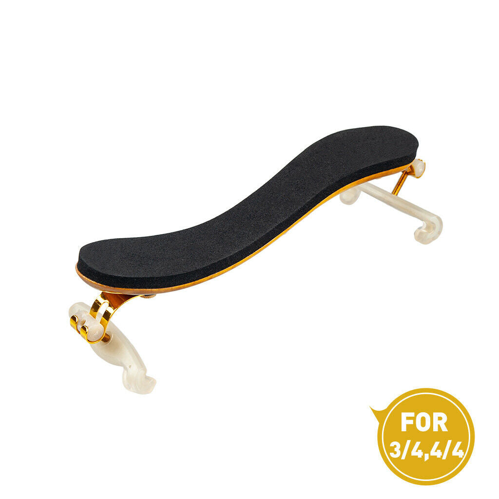 Adjustable Maple Wood Violin Shoulder Pad Rest for Size 4/4 3/4 Violins