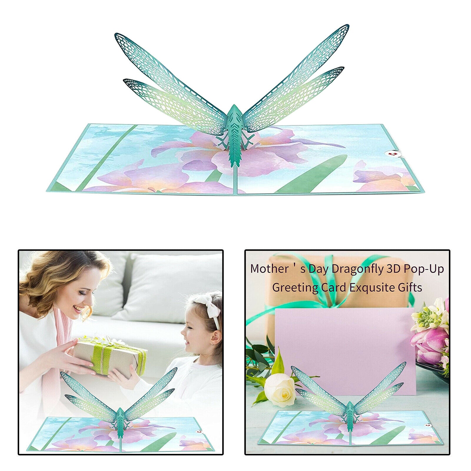 Handmade Dragonfly   Up Card Mother's Day Gifts for Grandma Invitation