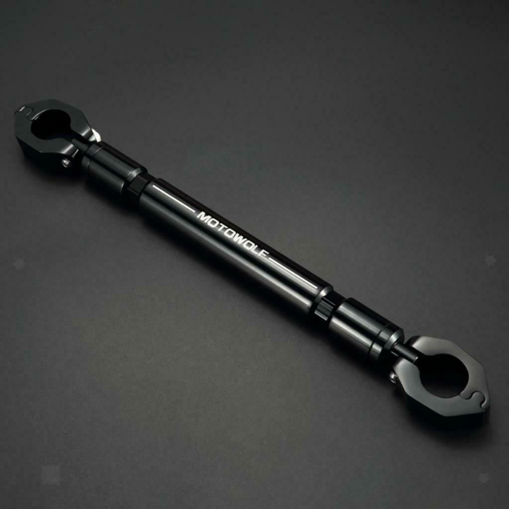 22mm Motorcycle Adjustable Handlebar Cross Bar Steering Lever Bar Black