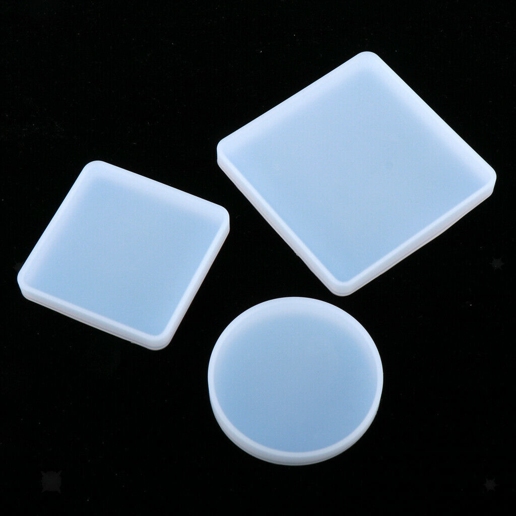 3 Pieces Clear Silicone Epoxy Casting Molds Jewelry Making Molds Supplies