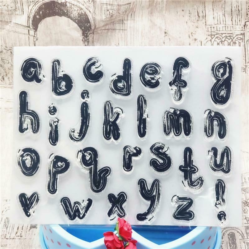 Lowercase Letters Silicone Clear Seal Stamp DIY Scrapbook Embossing Photo Album