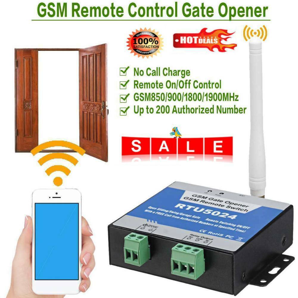 RTU5024 GSM Gate Opener Relay Switch Phone Wireless Remote Control Door Access