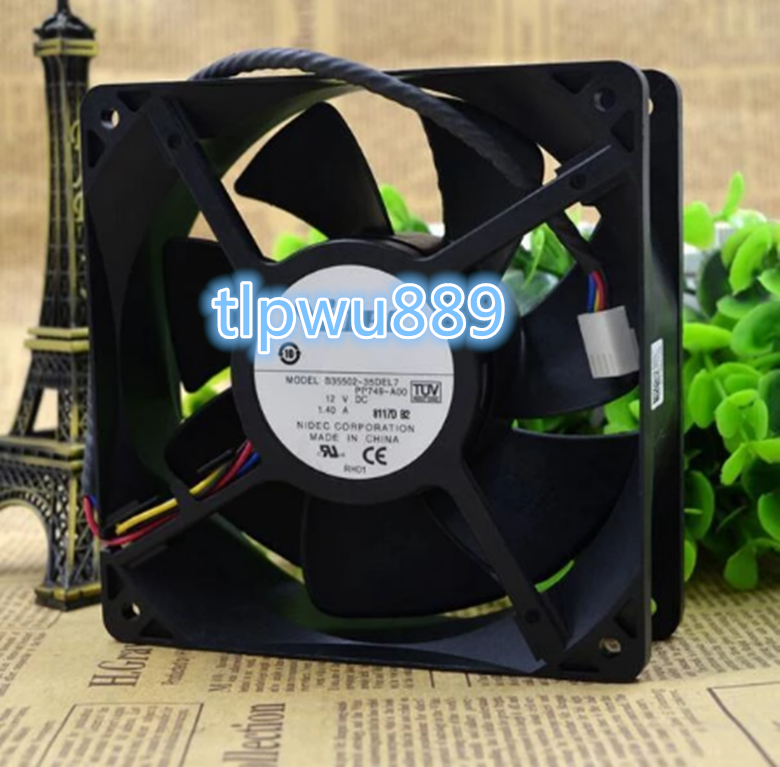 1PCS for  NIDEC B35502-35DEL7 PP749-A00 12V 1.40A 4pin 120*38 fan  @tlp
