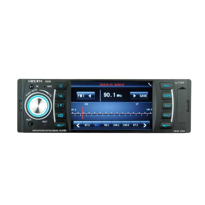 4.1" 1DIN Car MP5 Player Bluetooth Radio Multimedia Audio Video+CAMERA TF AUX
