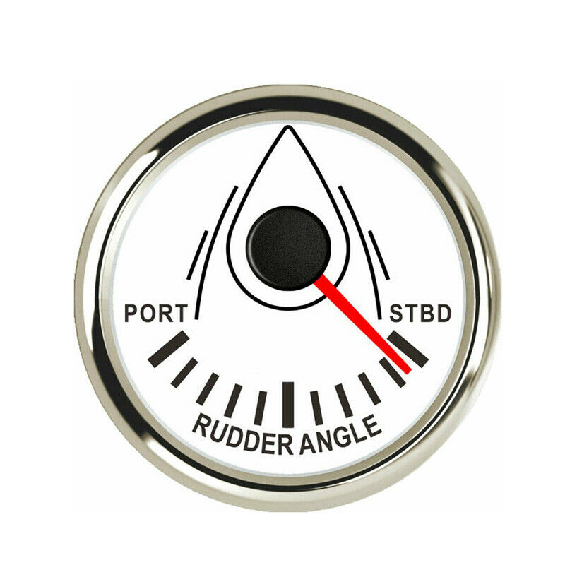 52mm 2" 0-190ohm Rudder Angle Indicator Gauge Meter Marine Yacht 6 LCD Display