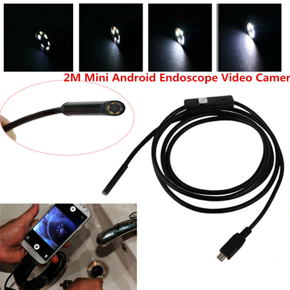 Mini Android Endoscope Waterproof Borescope USB Inspection Video Camera Record