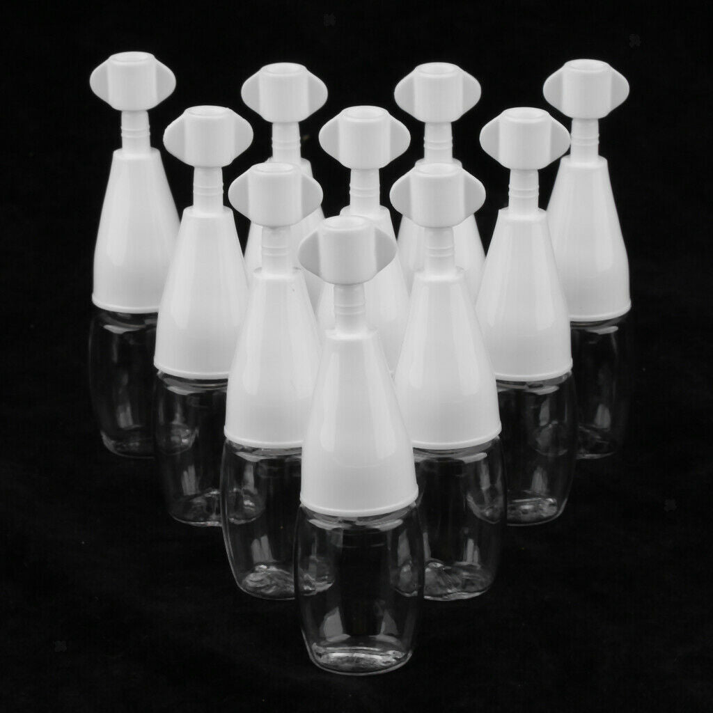 10x Refillable Essential Oil Dropper Bottles Clear Trial Jar Cannings 10ml