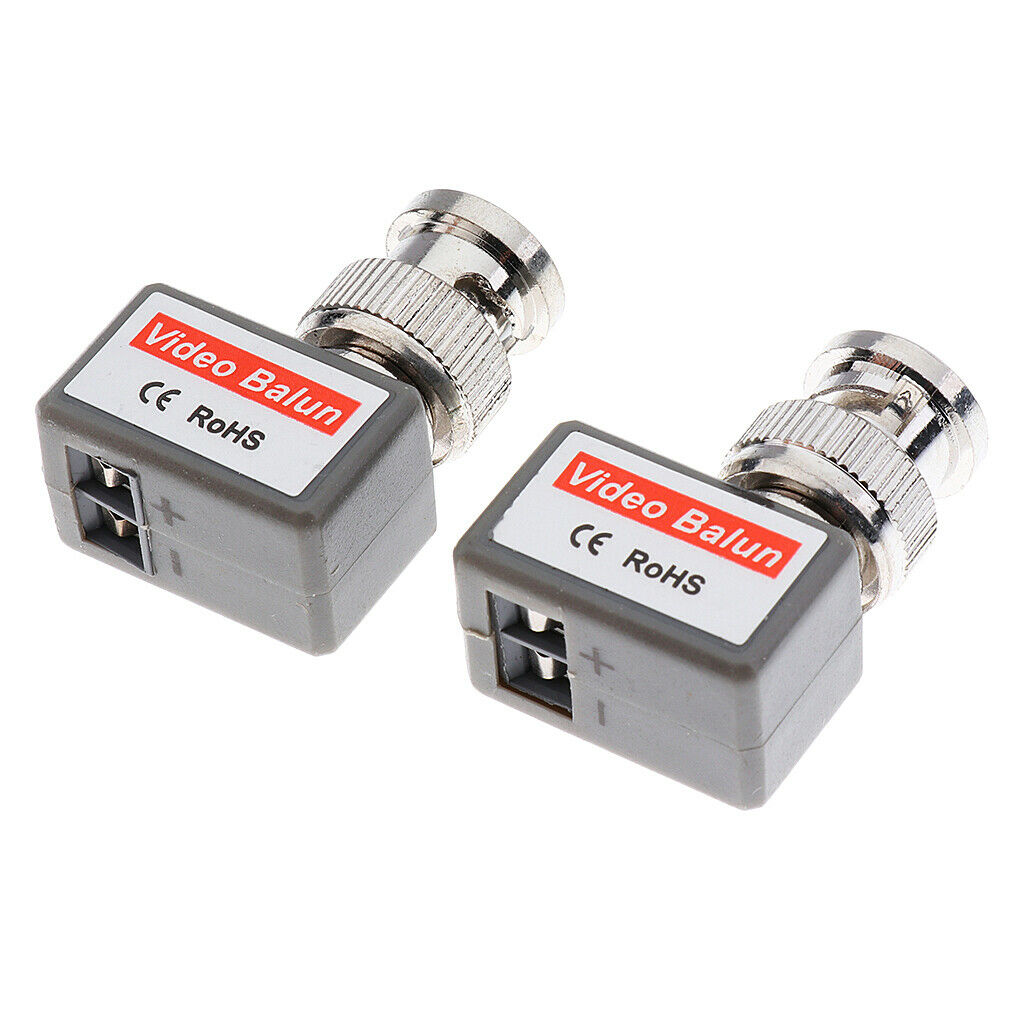 2Pcs 1CH Video Passive Balun for HD-CVI/AHD Camera Video Balun Adapter