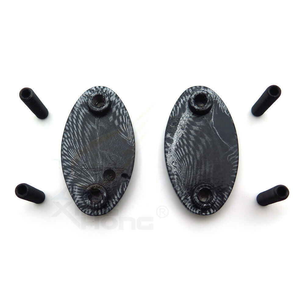 Mirror Base Plate Block Off For 05-08 Kawasaki Ninja Zx6R Zx6Rr 636 Zx10R Carbon