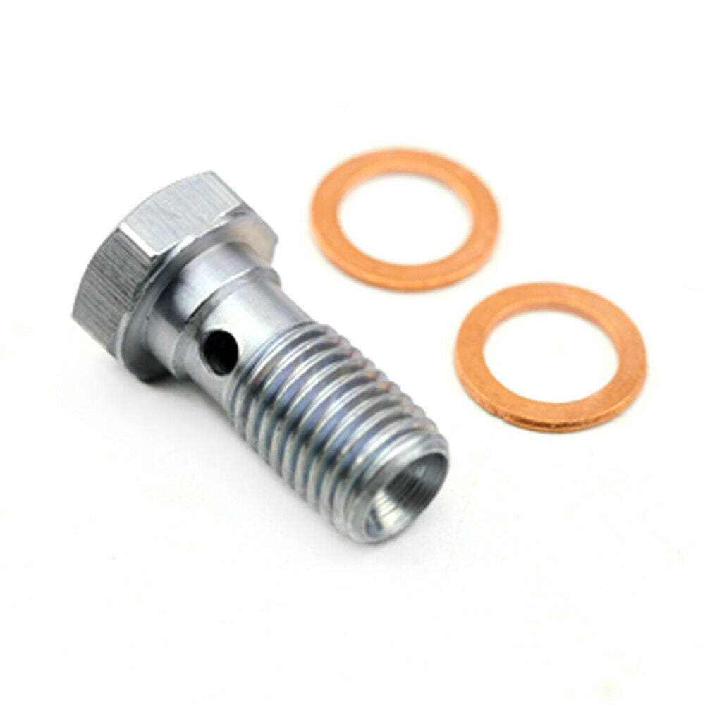 New Brake Banjo Caliper Bolt M10 x 1.25 And Copper Banjo Washers Universal
