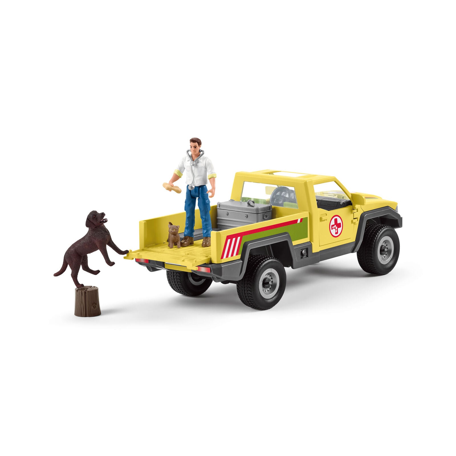 42503 Schleich Veterinarian Visit at the Farm Vet Farm Life Plastic Animal Set