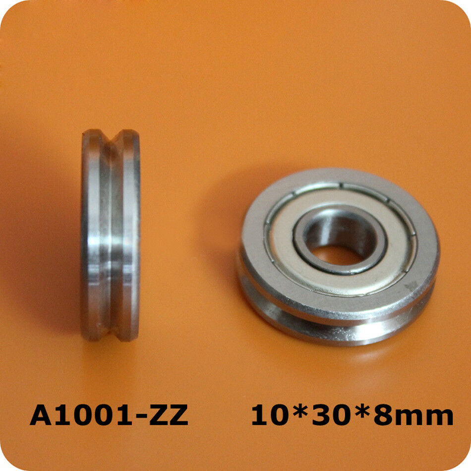 1pcs V Groove Roller Guide Bearings A1001-ZZ V6000ZZ Size 10*30*8mm